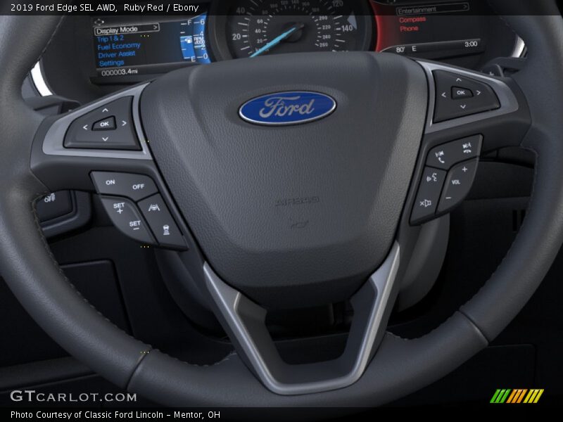 Ruby Red / Ebony 2019 Ford Edge SEL AWD