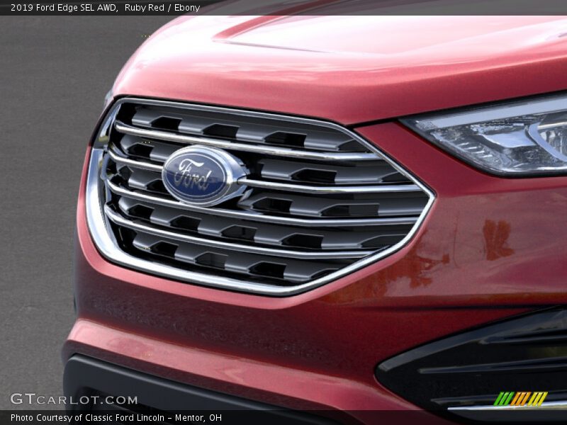 Ruby Red / Ebony 2019 Ford Edge SEL AWD