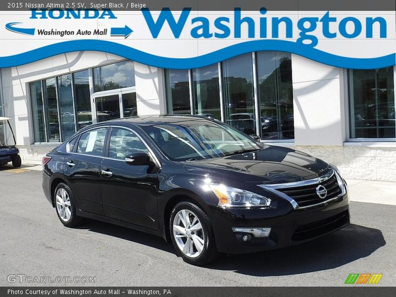 Super Black / Beige 2015 Nissan Altima 2.5 SV