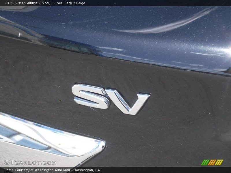 Super Black / Beige 2015 Nissan Altima 2.5 SV