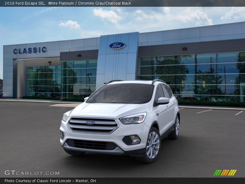 White Platinum / Chromite Gray/Charcoal Black 2019 Ford Escape SEL