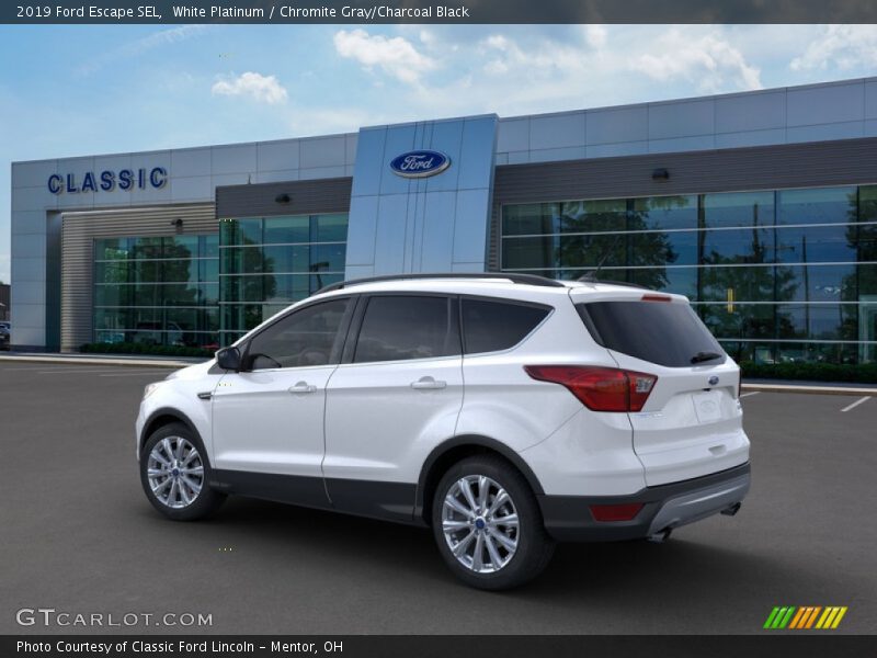 White Platinum / Chromite Gray/Charcoal Black 2019 Ford Escape SEL
