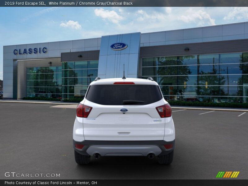 White Platinum / Chromite Gray/Charcoal Black 2019 Ford Escape SEL