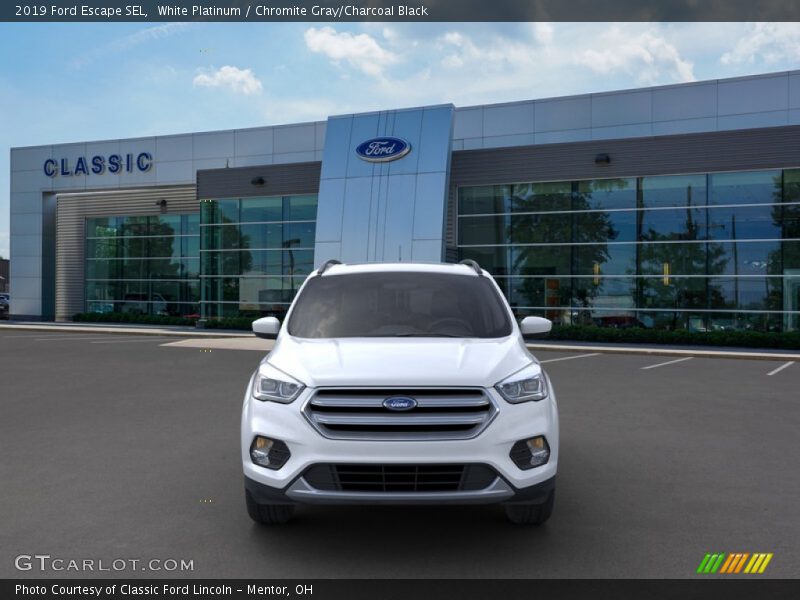 White Platinum / Chromite Gray/Charcoal Black 2019 Ford Escape SEL