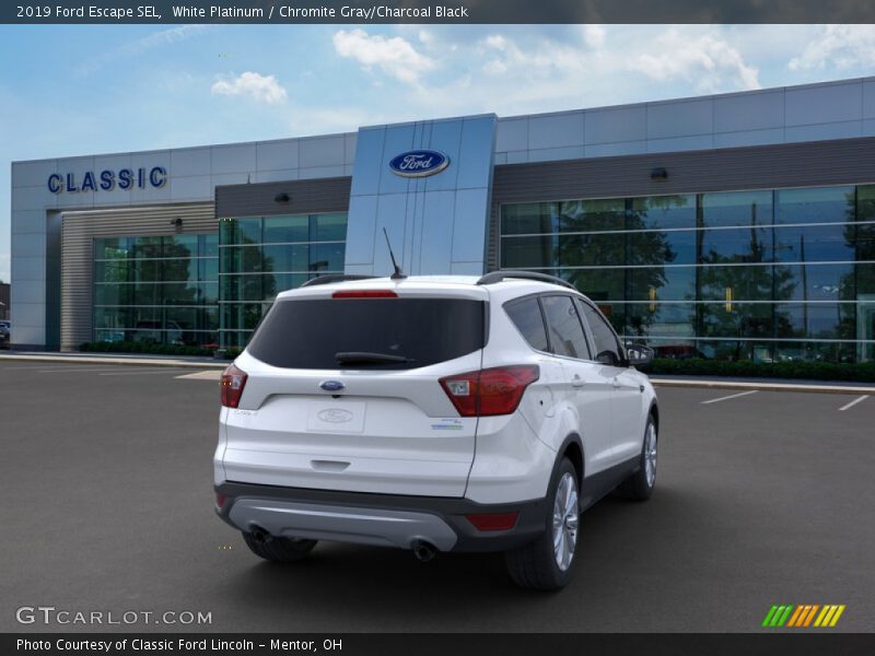 White Platinum / Chromite Gray/Charcoal Black 2019 Ford Escape SEL