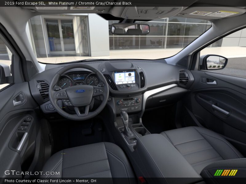 White Platinum / Chromite Gray/Charcoal Black 2019 Ford Escape SEL