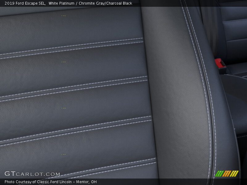 White Platinum / Chromite Gray/Charcoal Black 2019 Ford Escape SEL