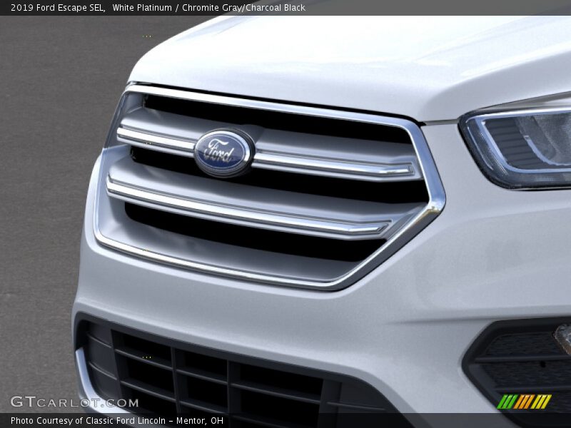 White Platinum / Chromite Gray/Charcoal Black 2019 Ford Escape SEL
