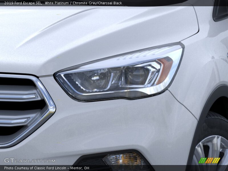 White Platinum / Chromite Gray/Charcoal Black 2019 Ford Escape SEL