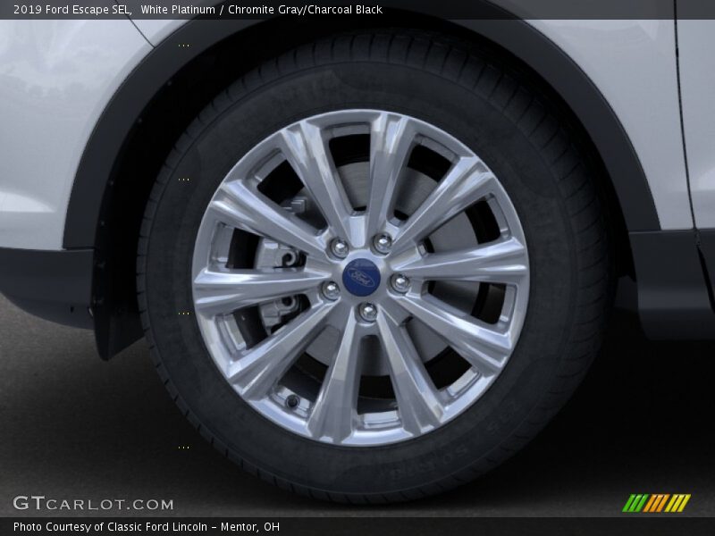 White Platinum / Chromite Gray/Charcoal Black 2019 Ford Escape SEL