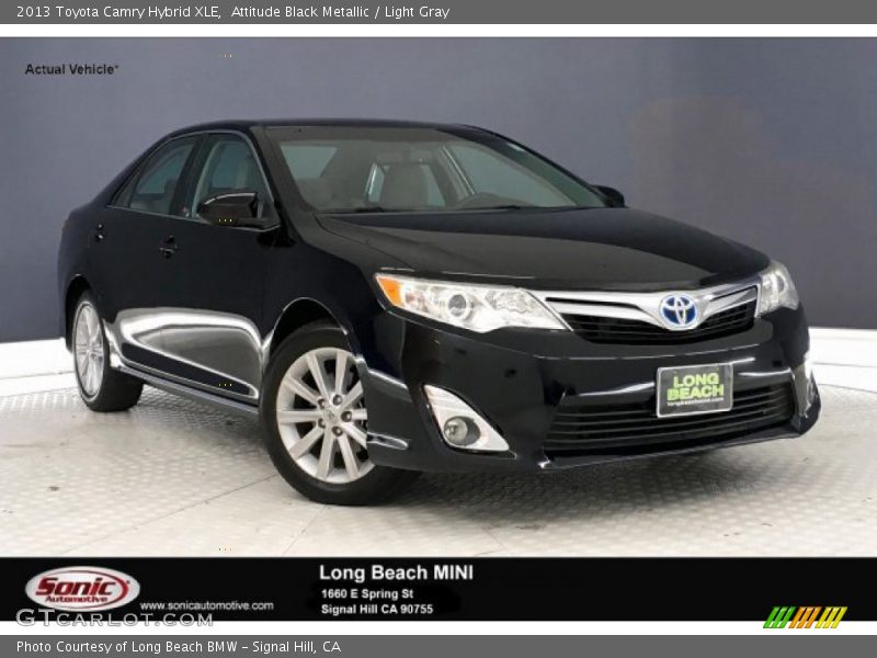 Attitude Black Metallic / Light Gray 2013 Toyota Camry Hybrid XLE