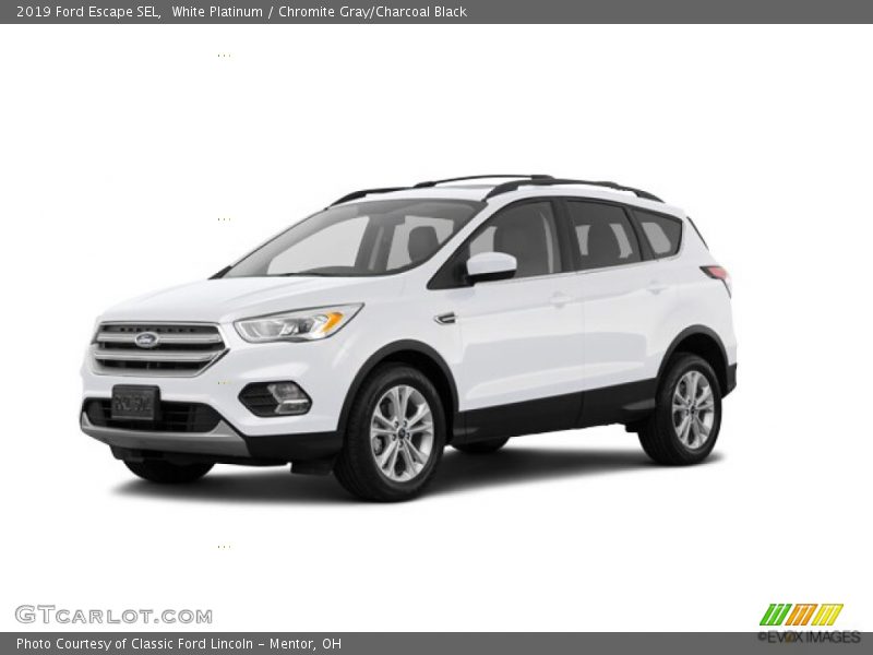 White Platinum / Chromite Gray/Charcoal Black 2019 Ford Escape SEL