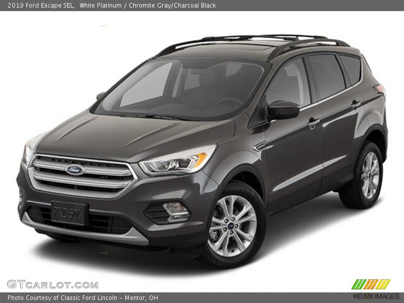 White Platinum / Chromite Gray/Charcoal Black 2019 Ford Escape SEL