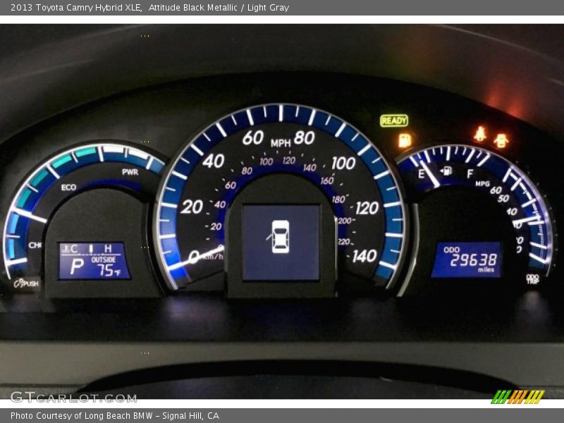 Attitude Black Metallic / Light Gray 2013 Toyota Camry Hybrid XLE