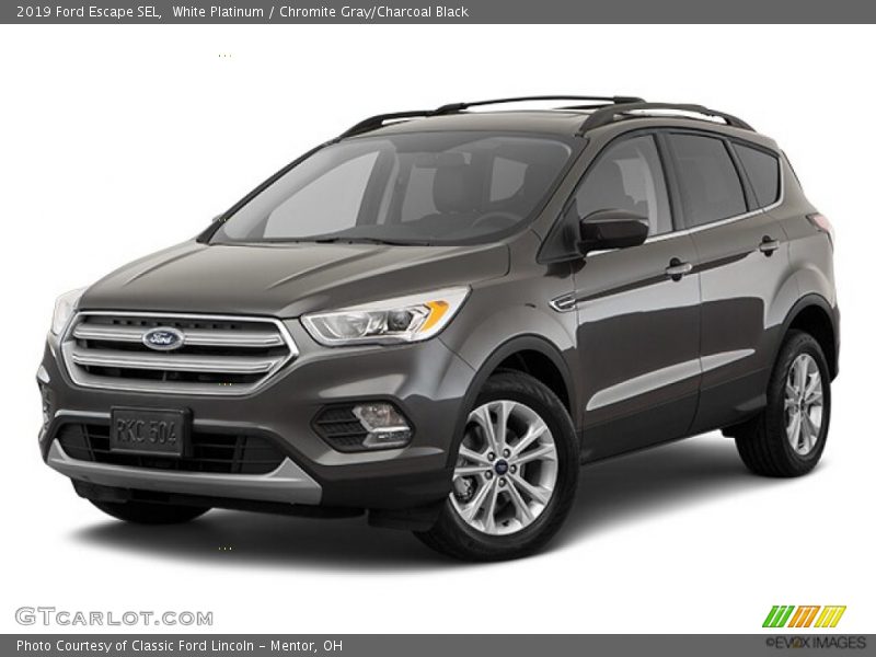White Platinum / Chromite Gray/Charcoal Black 2019 Ford Escape SEL