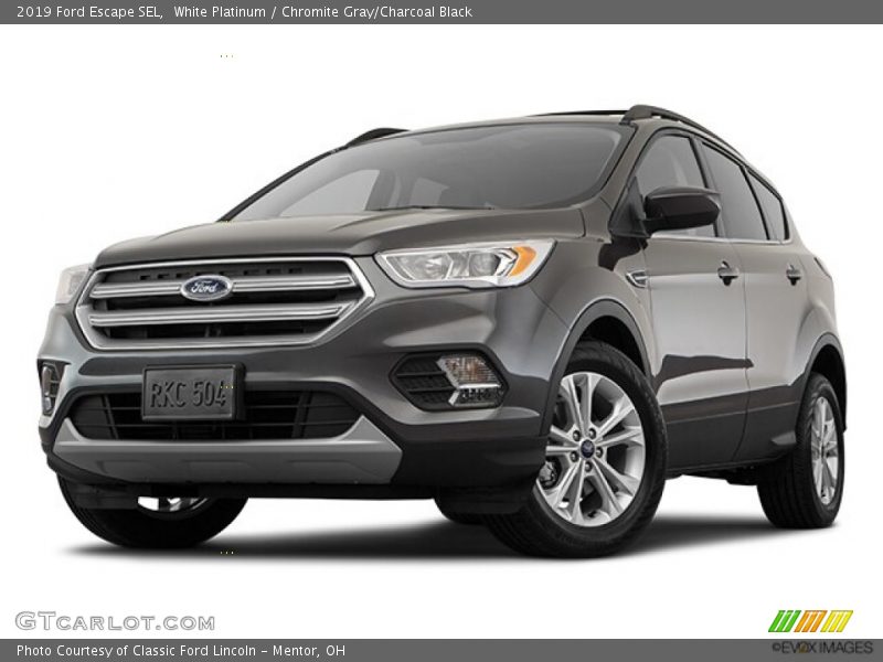 White Platinum / Chromite Gray/Charcoal Black 2019 Ford Escape SEL