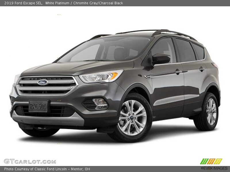 White Platinum / Chromite Gray/Charcoal Black 2019 Ford Escape SEL