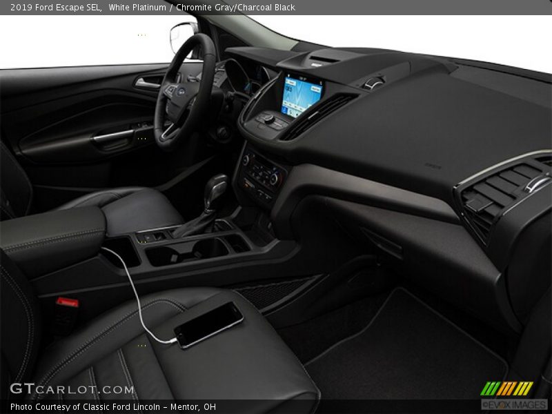 White Platinum / Chromite Gray/Charcoal Black 2019 Ford Escape SEL