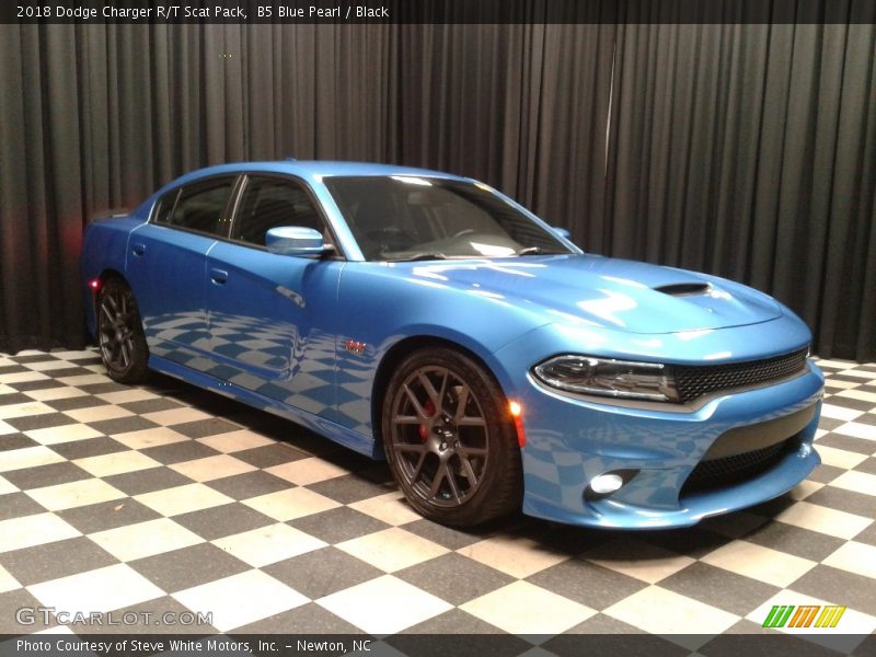 B5 Blue Pearl / Black 2018 Dodge Charger R/T Scat Pack