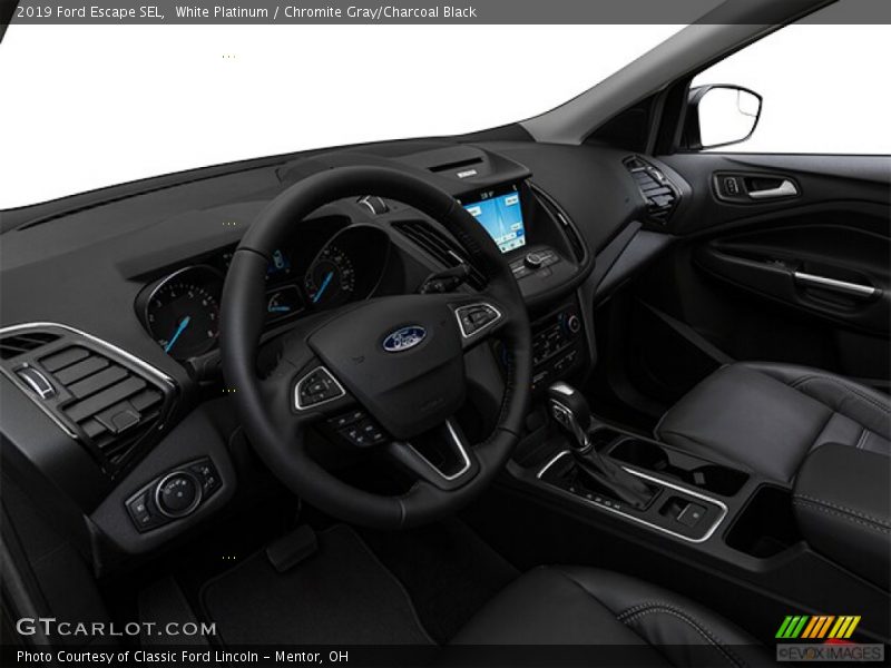 White Platinum / Chromite Gray/Charcoal Black 2019 Ford Escape SEL