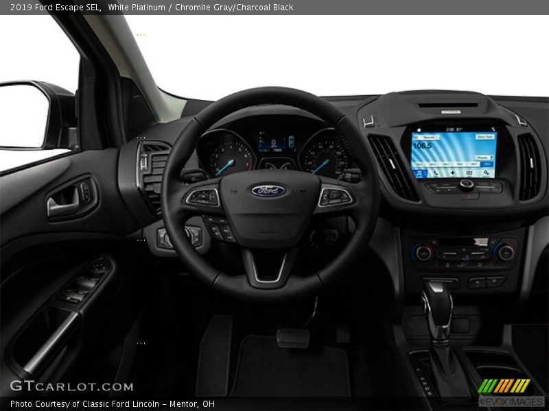 White Platinum / Chromite Gray/Charcoal Black 2019 Ford Escape SEL