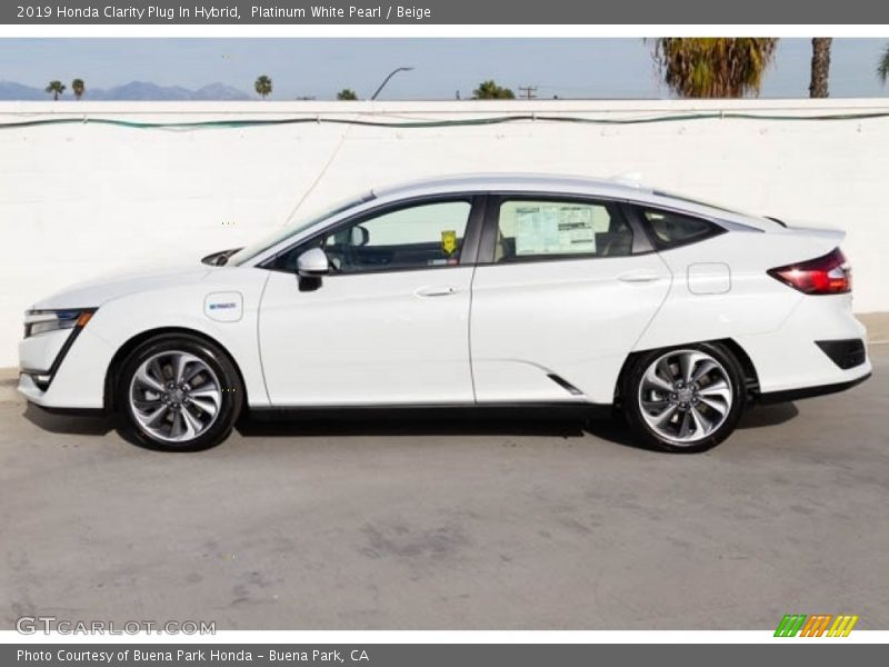 Platinum White Pearl / Beige 2019 Honda Clarity Plug In Hybrid