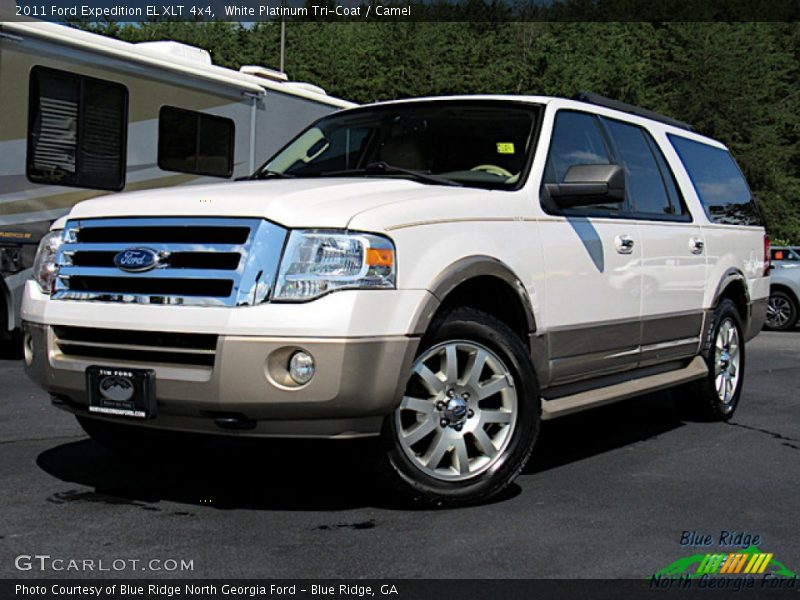 White Platinum Tri-Coat / Camel 2011 Ford Expedition EL XLT 4x4