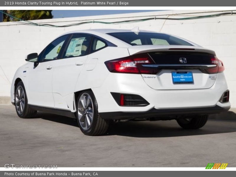 Platinum White Pearl / Beige 2019 Honda Clarity Touring Plug In Hybrid