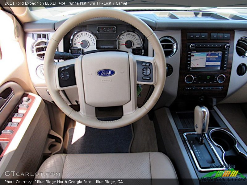 White Platinum Tri-Coat / Camel 2011 Ford Expedition EL XLT 4x4