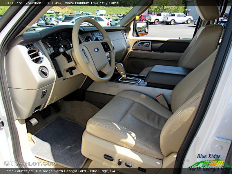 White Platinum Tri-Coat / Camel 2011 Ford Expedition EL XLT 4x4