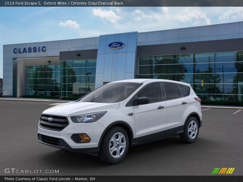 Oxford White / Chromite Gray/Charcoal Black 2019 Ford Escape S