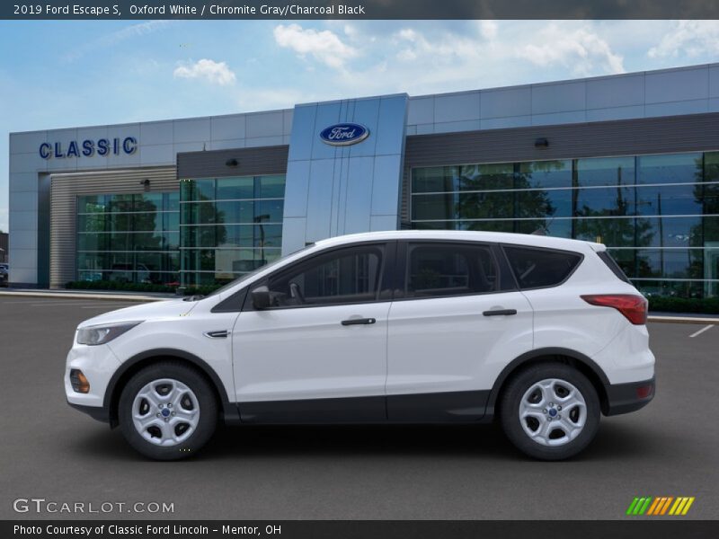 Oxford White / Chromite Gray/Charcoal Black 2019 Ford Escape S