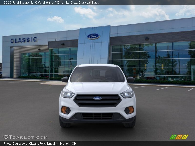Oxford White / Chromite Gray/Charcoal Black 2019 Ford Escape S
