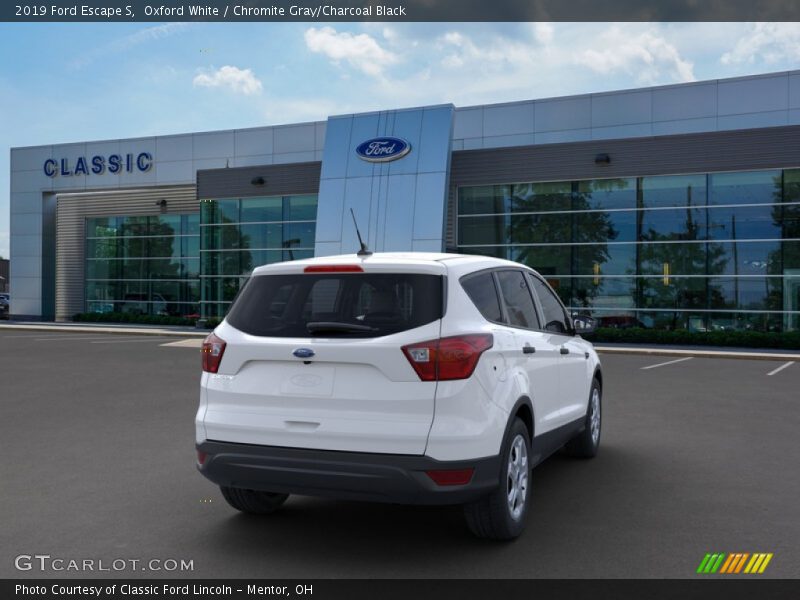 Oxford White / Chromite Gray/Charcoal Black 2019 Ford Escape S