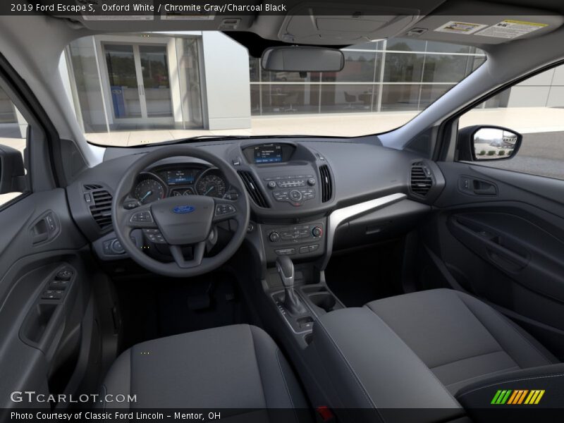 Oxford White / Chromite Gray/Charcoal Black 2019 Ford Escape S