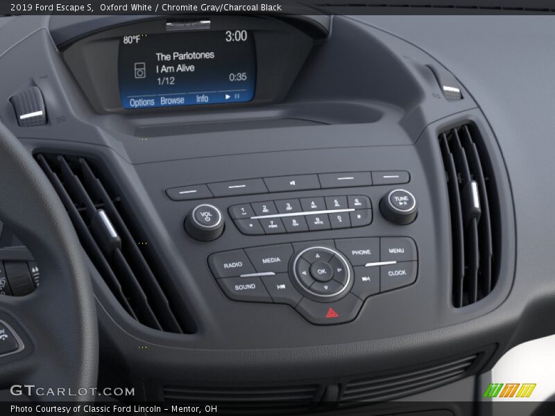 Oxford White / Chromite Gray/Charcoal Black 2019 Ford Escape S