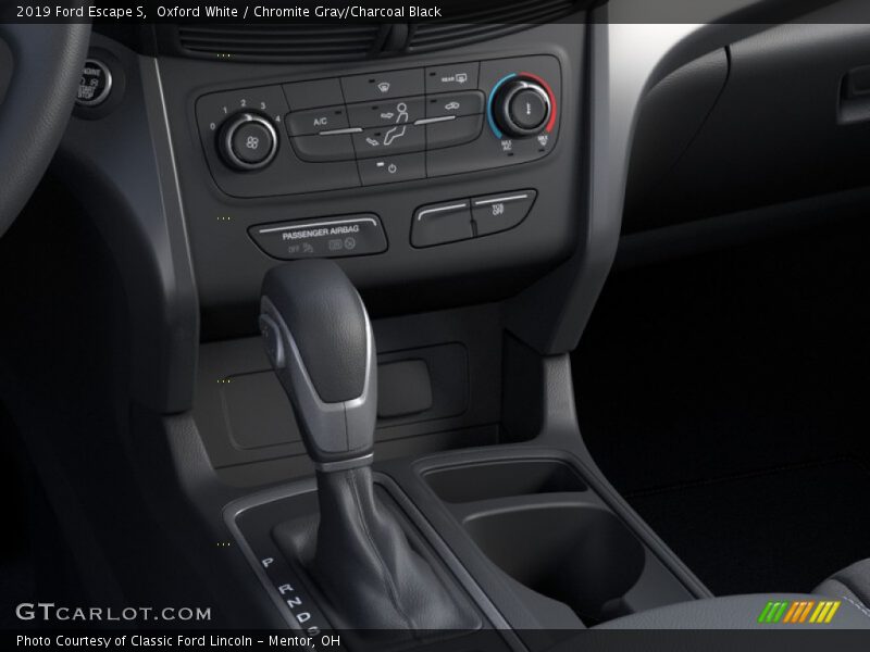 Oxford White / Chromite Gray/Charcoal Black 2019 Ford Escape S