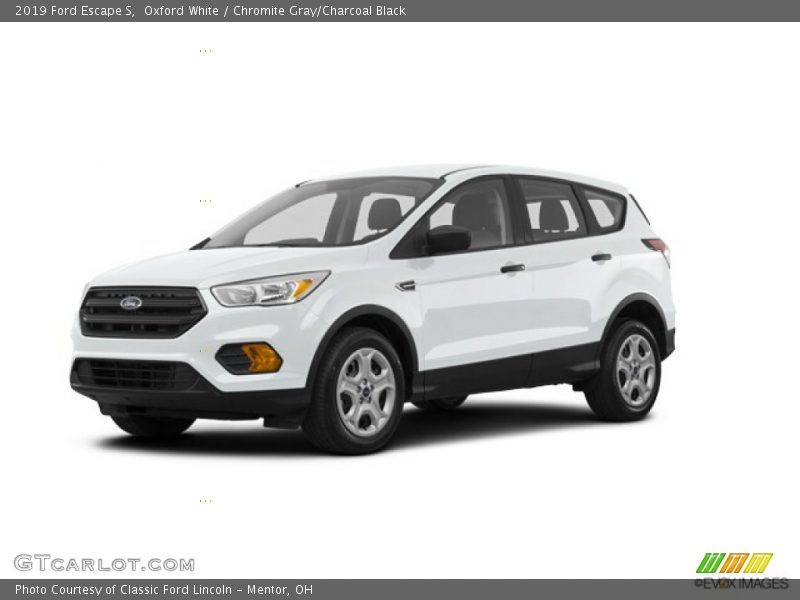 Oxford White / Chromite Gray/Charcoal Black 2019 Ford Escape S