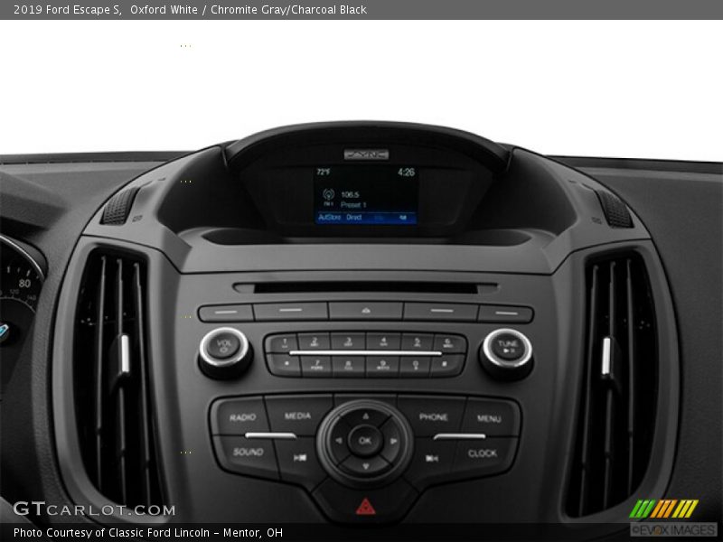 Oxford White / Chromite Gray/Charcoal Black 2019 Ford Escape S