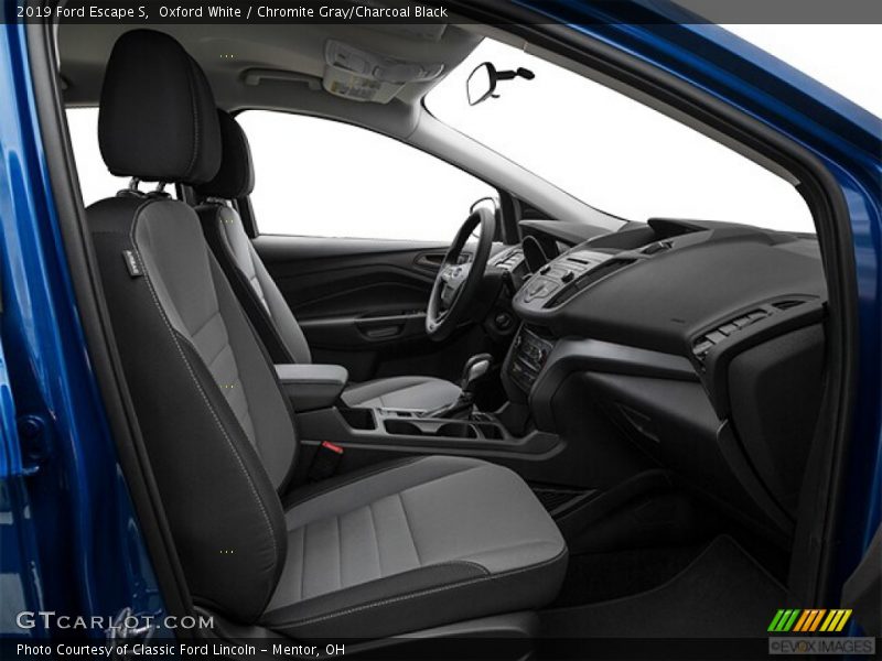 Oxford White / Chromite Gray/Charcoal Black 2019 Ford Escape S