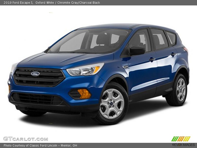 Oxford White / Chromite Gray/Charcoal Black 2019 Ford Escape S
