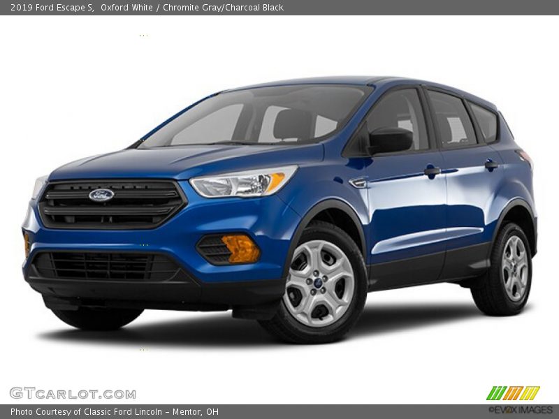 Oxford White / Chromite Gray/Charcoal Black 2019 Ford Escape S
