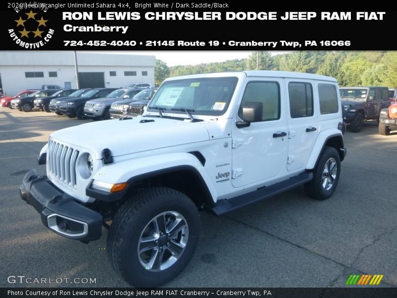 Bright White / Dark Saddle/Black 2020 Jeep Wrangler Unlimited Sahara 4x4
