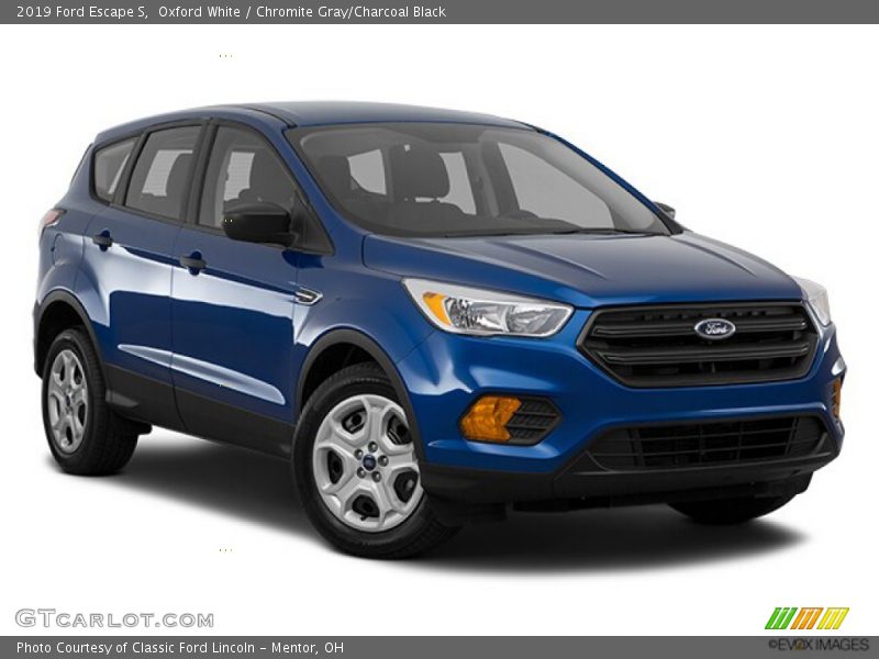 Oxford White / Chromite Gray/Charcoal Black 2019 Ford Escape S