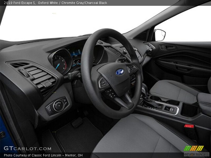Oxford White / Chromite Gray/Charcoal Black 2019 Ford Escape S