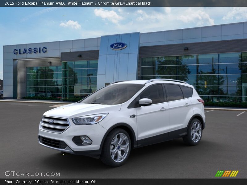 White Platinum / Chromite Gray/Charcoal Black 2019 Ford Escape Titanium 4WD