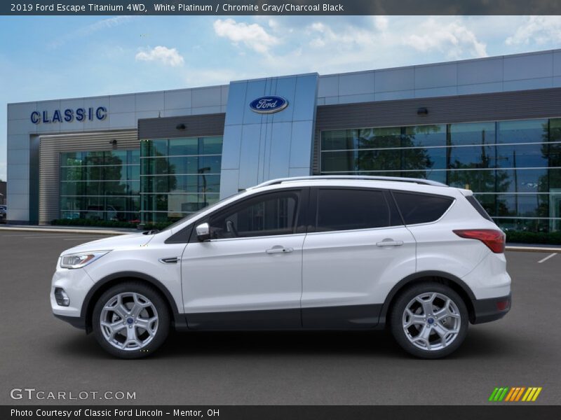 White Platinum / Chromite Gray/Charcoal Black 2019 Ford Escape Titanium 4WD