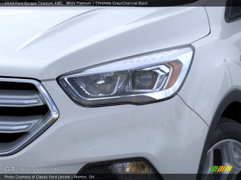 White Platinum / Chromite Gray/Charcoal Black 2019 Ford Escape Titanium 4WD