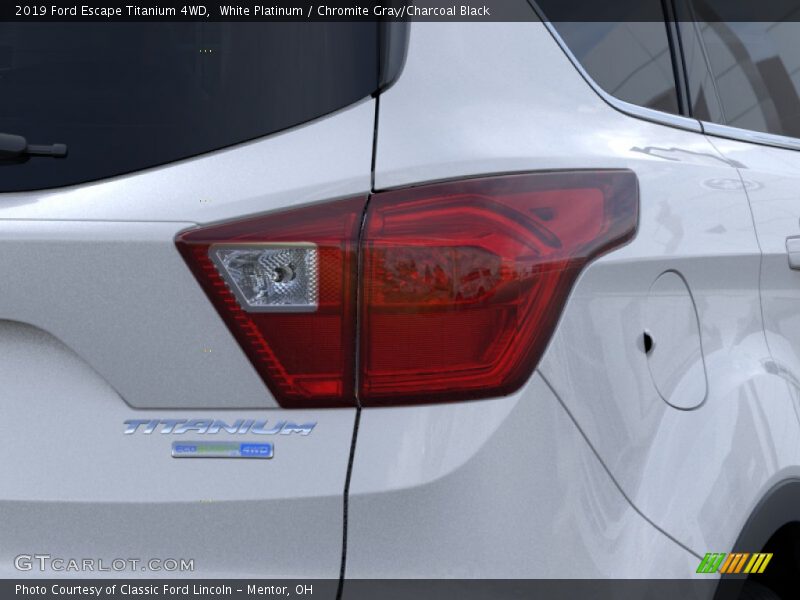 White Platinum / Chromite Gray/Charcoal Black 2019 Ford Escape Titanium 4WD