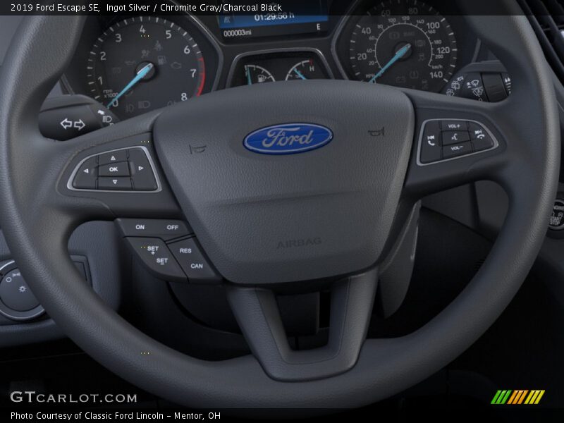 Ingot Silver / Chromite Gray/Charcoal Black 2019 Ford Escape SE